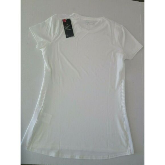 Under Armour 1305168 Heatgear Womens Sz M White Team Endless Power Soccer Jersey - Picture 3 of 5